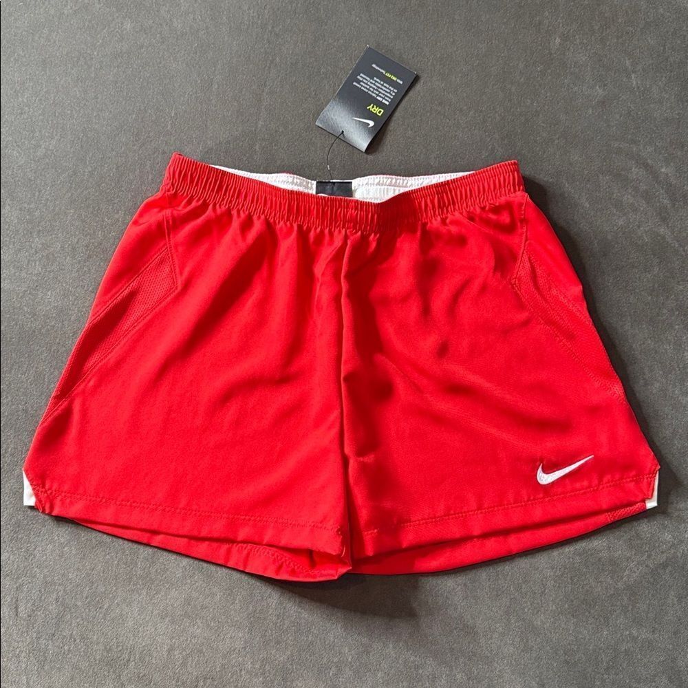 Women’s Nike Red Sport Shorts Dri-Fit AJ1266-657 Loose Fit Size XS NWT
